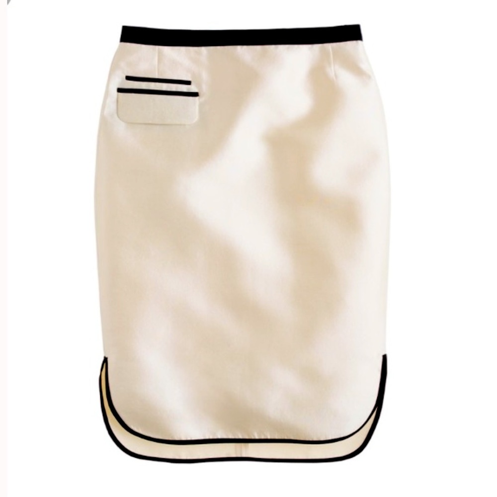 J.Crew Tuxedo Pencil silk/wool Skirt s6 NWOT